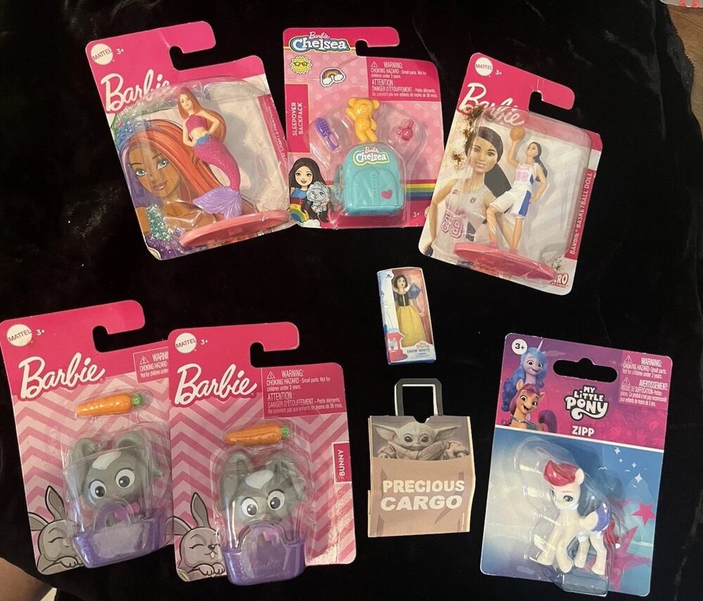 Barbie Mattel Chelsea Backpack Bear Mermaid Basketball Bunny My Little Pony Zipp